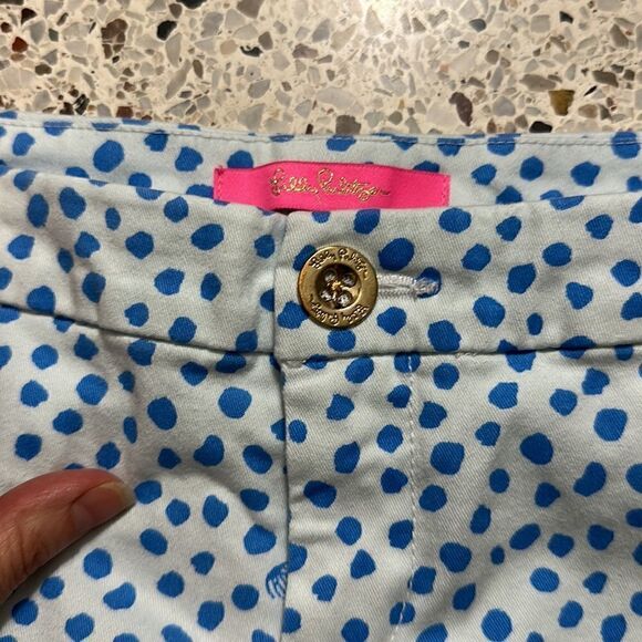 EUC Lilly Pulitzer scallop buttercup shorts Zanzibar blue 00 - Picture 3 of 7